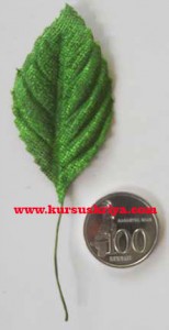 daun imitasi, daun beludru mawar besar (Mbs033)